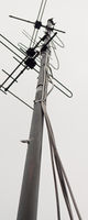 Antennenmast mit alten Fernsehantennen