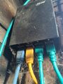 RJ45-Buchsen als Unterverteilung an den Fenstern in jeder Himmelsrichtung