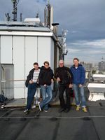 Das Team am 28.10.2013: Daniel, André, Herr Zachler und Philipp. Nicht im Bild: Sebastian, Alex, Ulf, Max, Just und Rapha.